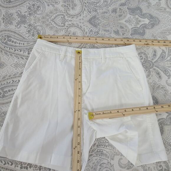 Ann Klein chino women's shorts white Size 6 Coastal Preppy nautical beachy - Picture 4 of 7